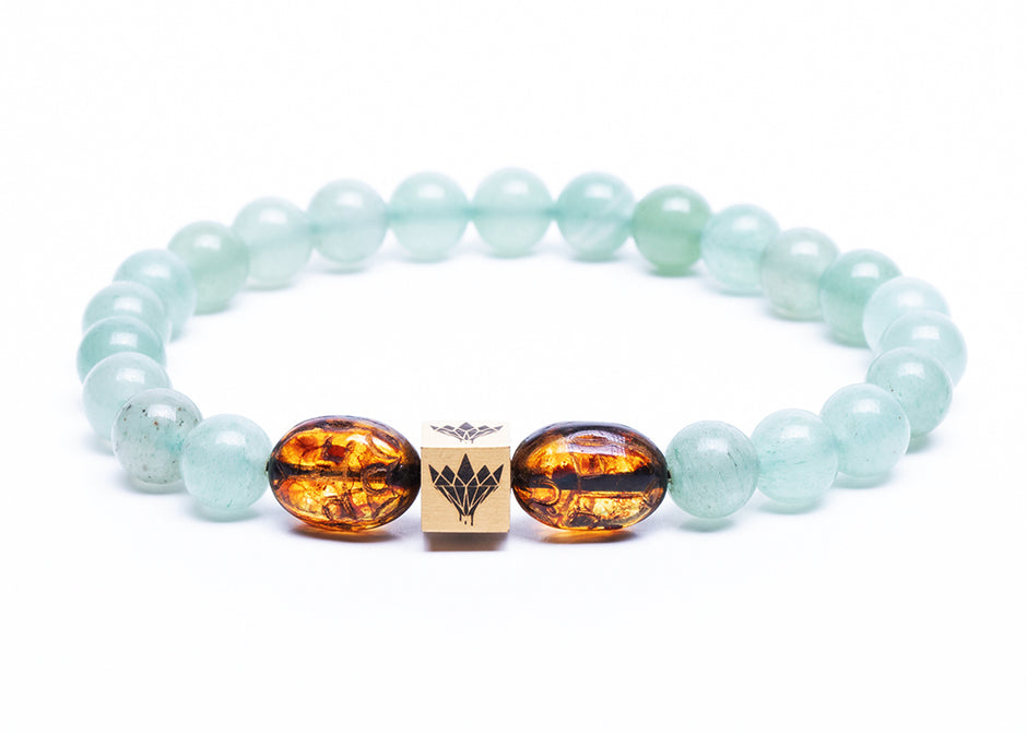 Green Aventurine - Scarab Bracelet (8mm)