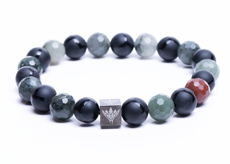 Black Onyx - African Bloodstone Bracelet (10mm)