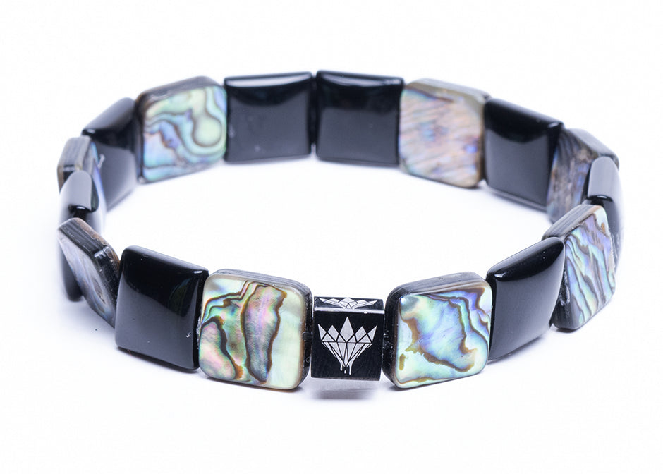 Abalone and Black Onyx Bracelet (12mm)