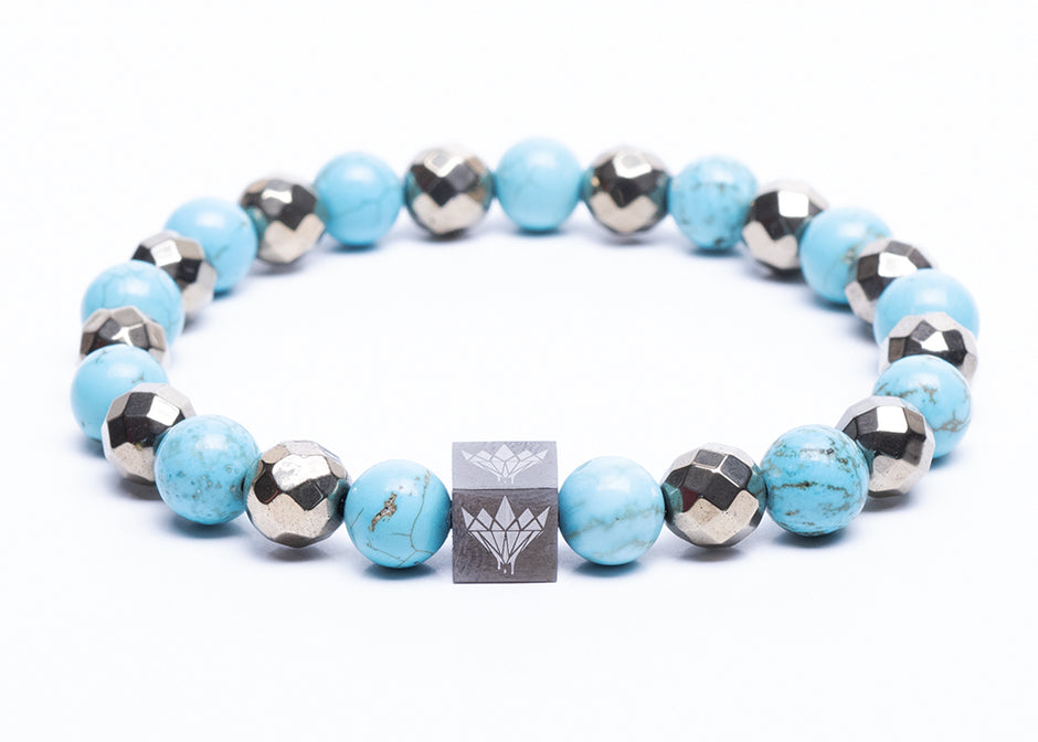 Pyrite - Turquoise Bracelet (8mm)