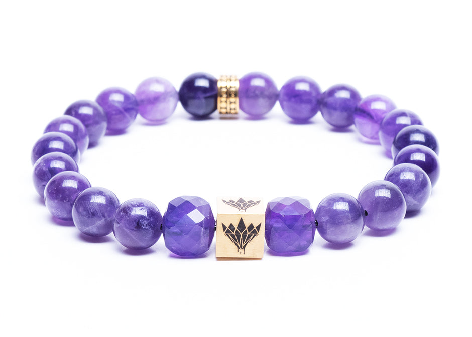 Amethyst Bracelet - Silver (8mm)