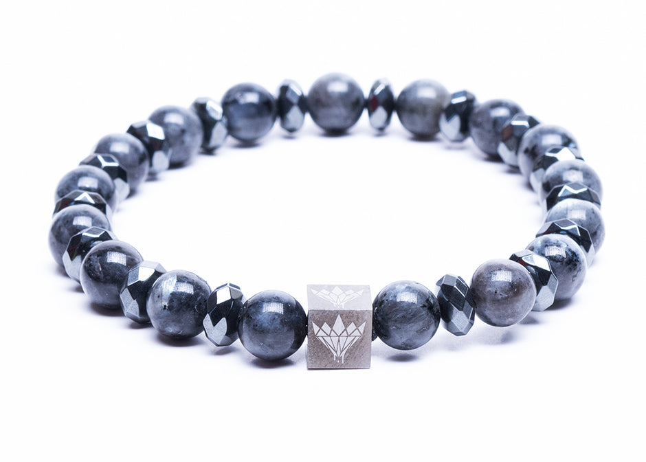 Larvikite - Hematite Bracelet (8mm)
