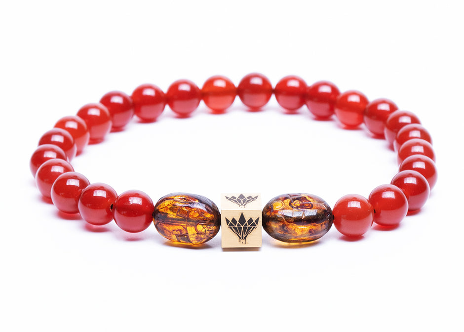 Red Agate - Scarab Bracelet (8mm)